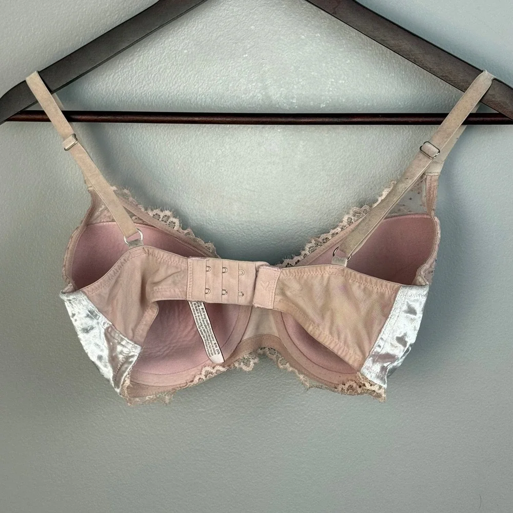 Victoria's Secret‎ Dream Angels 32DD Pink Lace Lined Demi Underwire Bra